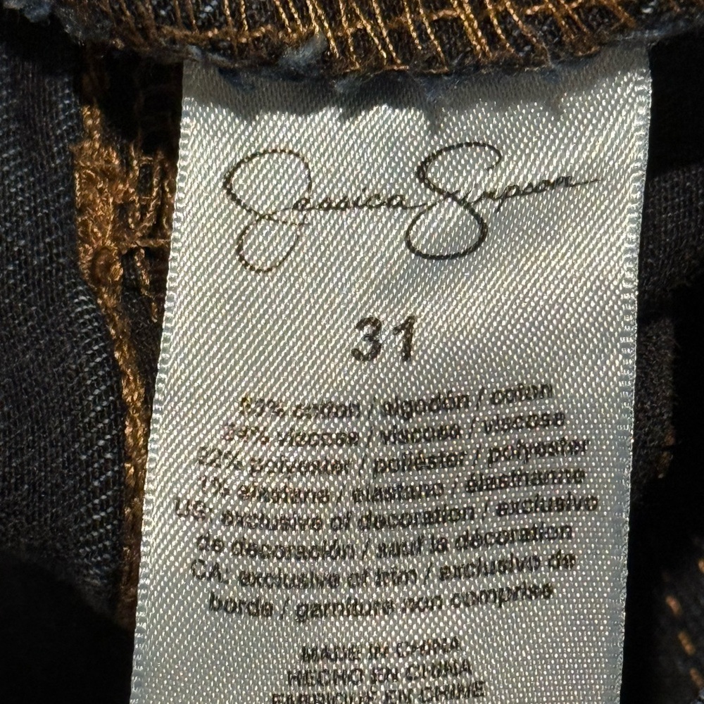 Jessica Simpson High Rise Dark Blue Jeans - Picture 6 of 6